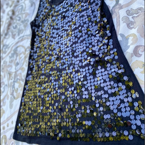 Sequin Covered Tank Top | Womens Medium - Picture 2 of 6